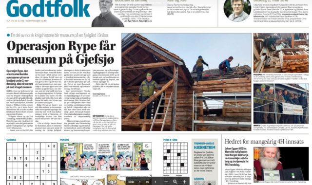 Godtfolk - Reportasje i Trønder-Avisa fra OSS Gjefsjøen