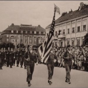 The soldiers of Operasjon Rype marching in Trondheim on the 17th May 1945 The first Constitution Day Norway could celebrate in more than 5 years