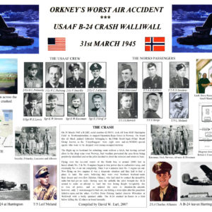 Poster of Walliwall memorial Orkney crashsite Operasjon Rype